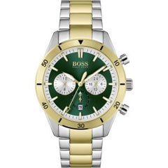Hugo Boss Men’s Chronograph Quartz Stainless Steel Green Dial 44mm Watch 1513872