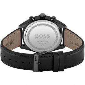 Hugo Boss Men’s Quartz Black Leather Strap Black Dial 44mm Watch 1513880
