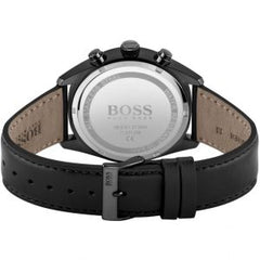 Hugo Boss Men’s Quartz Black Leather Strap Black Dial 44mm Watch 1513880