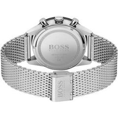 Hugo Boss Men’s Quartz Silver Stainless Steel Black Dial 44mm Watch 1513886