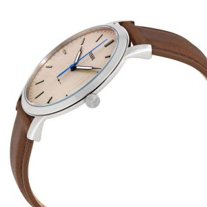 Fossil Men’s Quartz Brown Leather Strap Off White Dial 44mm Watch FS5306