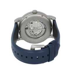 Emporio Armani Men’s Automatic Blue Leather Strap Blue Dial 43mm Watch AR60011