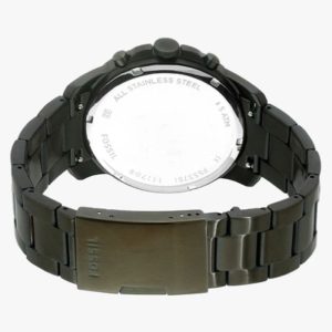 Fossil Men’s Quartz Black Stainless Steel Dark Brown Dial 44mm Watch FS5375