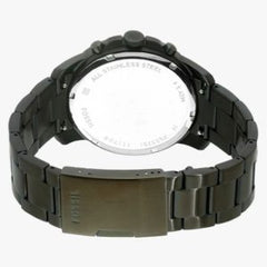 Fossil Men’s Quartz Black Stainless Steel Dark Brown Dial 44mm Watch FS5375