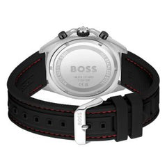 Hugo Boss Men’s Quartz Black Silicone Strap Black Dial 44mm Watch 1513969