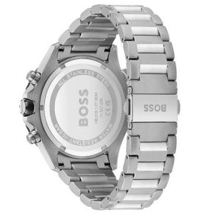 Hugo Boss Men’s Quartz Silver Stainless Steel Green Dial 46mm Watch 1513930