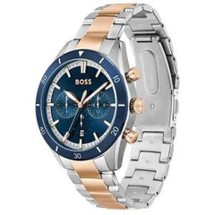Hugo Boss Men’s Quartz Two-tone Stainless Steel Blue Dial 44mm Watch 1513937