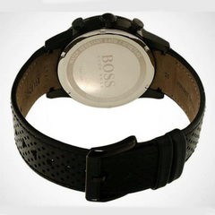 Hugo Boss Men’s Quartz Black Leather Strap Black Dial 44mm Watch 1513456
