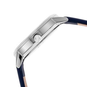 Armani Exchange Men’s Quartz Blue Leather Strap Blue Dial 42mm Watch AX2746