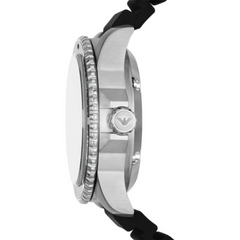 Emporio Men’s Automatic Black Silicone Strap Black Dial 42mm Watch AR60062