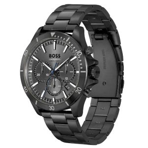 Hugo Boss Men’s Quartz Black Stainless Steel Black Dial 45mm Watch 1514058