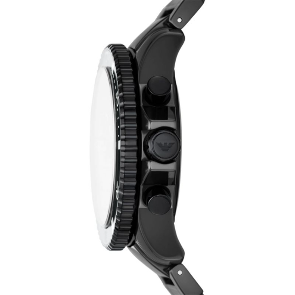Emporio Armani Men’s Quartz Black Ceramic Chain Black Dial 43mm Watch AR70010