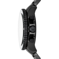 Emporio Armani Men’s Quartz Black Ceramic Chain Black Dial 43mm Watch AR70010