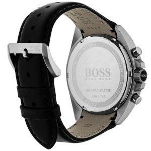 Hugo Boss Men’s Quartz Black Leather Strap Black Dial 44mm Watch 1513085