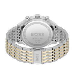 Hugo Boss Men’s Quartz Two-tone Stainless Steel Silver Dial 45mm Watch 1514053