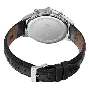 Hugo Boss Men’s Quartz Black Leather Strap Black Dial 43mm Watch 1513543
