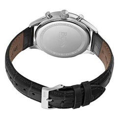 Hugo Boss Men’s Quartz Black Leather Strap Black Dial 43mm Watch 1513543