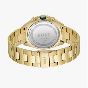 Hugo Boss Men’s Quartz Gold Stainless Steel Blue Dial 44mm Watch 1513973