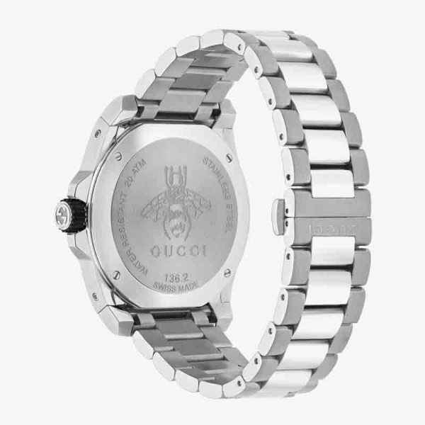 Gucci Men’s Swiss Made Quartz Stainless Steel Green Dial 45mm Watch YA136222