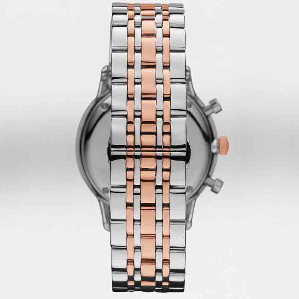 Emporio Armani Men’s Chronograph Quartz Stainless Steel White Dial 43mm Watch AR0399