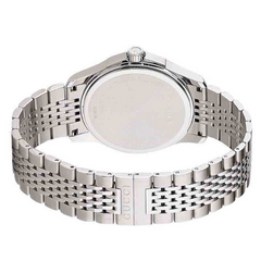 Gucci Men’s Swiss Made Quartz Stainless Steel Silver Dial 38mm Watch YA126401