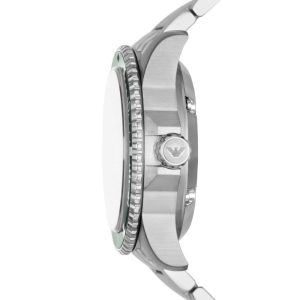 Emporio Armani Men’s Automatic Silver Stainless Steel Green Dial 42mm Watch AR60061