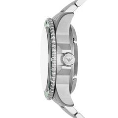Emporio Armani Men’s Automatic Silver Stainless Steel Green Dial 42mm Watch AR60061