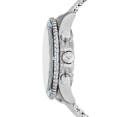 Emporio Armani Men’s Quartz Silver Stainless Steel Blue Dial 43mm Watch AR11587