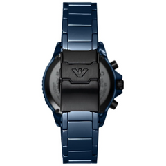 Emporio Armani Men’s Quartz Blue Ceramic Chain Blue Dial 43mm Watch AR70009