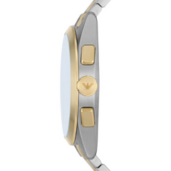 Emporio Armani Men’s Quartz Two Tone Stainless Steel Green Dial 43mm Watch AR11511
