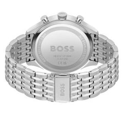 Hugo Boss Men’s Quartz Silver Stainless Steel Black Dial 45mm Watch 1514082
