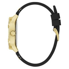 Guess Women’s Quartz Black Silicone Strap Gold Dial 40mm Watch GW0619L2