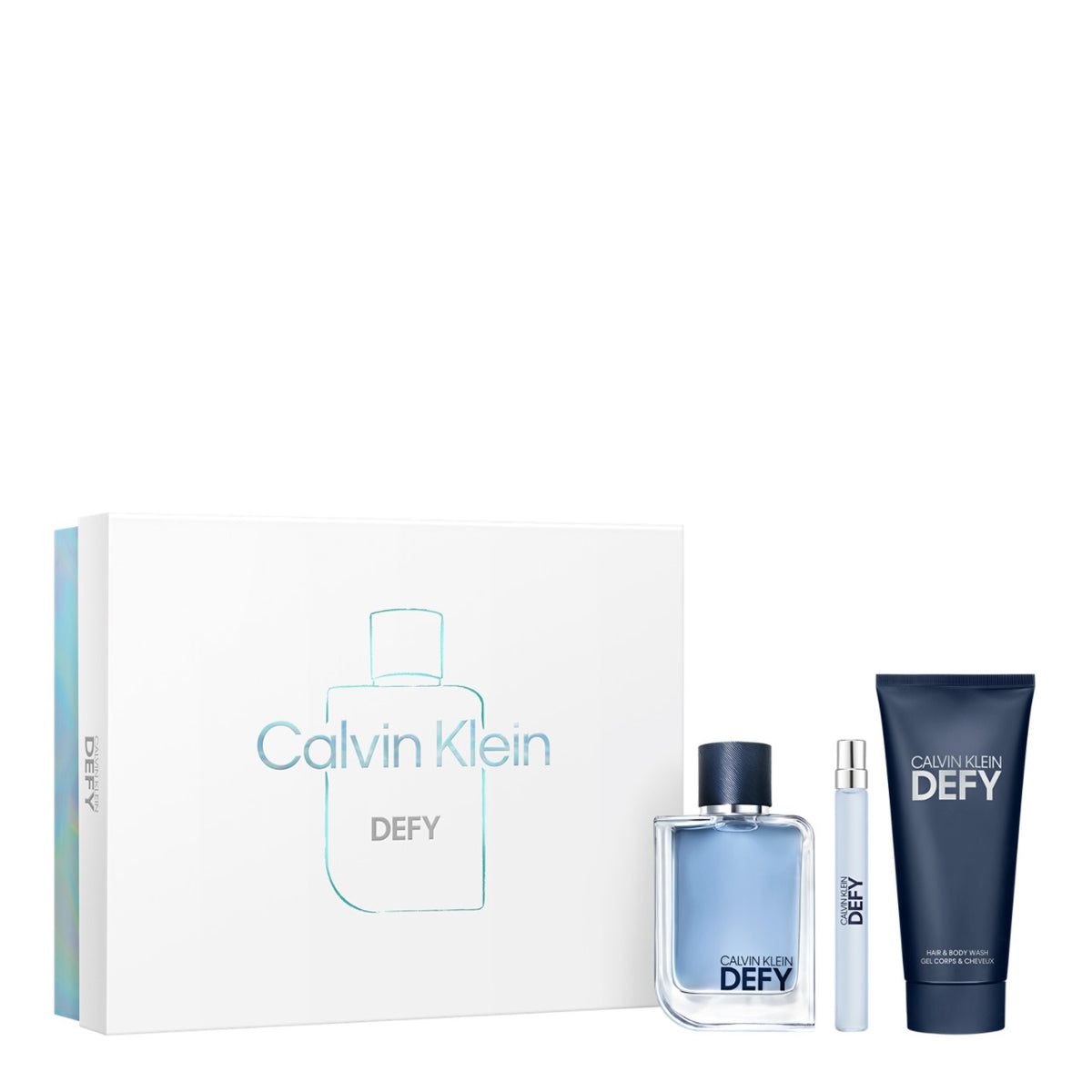 Calvin Klein Ck Defy Men 3s Gift Set (Edt 100ml+Edt 10ml+ Hair & B/W 100ml)