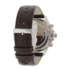 Hugo Boss Men’s Quartz Leather Strap White Dial 44mm Watch 1513175