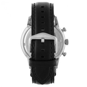 Fossil Men’s Quartz Leather Strap Black Dial 44mm Watch FS5396