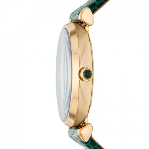 Emporio Armani Women’s Quartz Leather Strap Green Crystal Pave Dial 32mm Watch AR11403