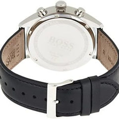 Hugo Boss Men’s Quartz Leather Strap Black Dial 44mm Watch 1513816