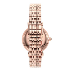 Emporio Armani Women’s Quartz Rose Gold Stainless Steel Mother Of Pearl Dial 32mm Watch AR11385