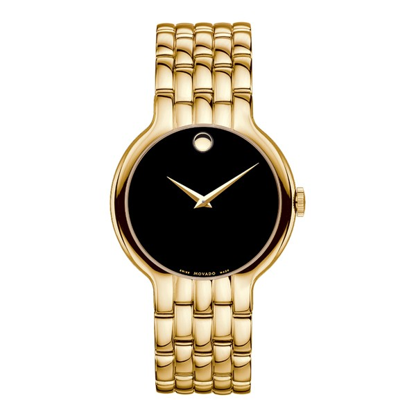 Movado Men’s Quartz Swiss Made Stainless Steel Black Dial 38mm Watch 0606934