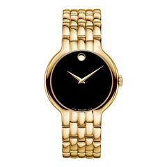 Movado Men’s Quartz Swiss Made Stainless Steel Black Dial 38mm Watch 0606934