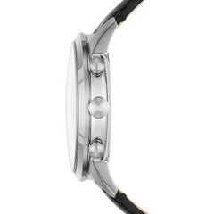 Fossil Men’s Quartz Leather Strap Black Dial 44mm Watch FS5396