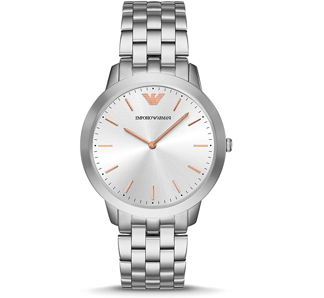 Emporio Armani Men’s Stainless Steel Silver Dial 40mm Watch AR2484