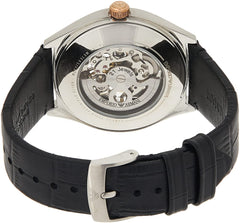 Emporio Armani Men’s Automatic Leather Strap White Dial 43mm Watch AR60018