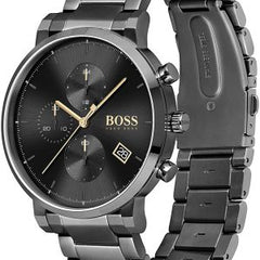 Hugo Boss Men’s Chronograph Quartz Stainless Steel Black Dial 43mm Watch 1513780