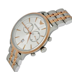 Emporio Armani Men’s Stainless Steel Silver Dial 43mm Watch AR1826