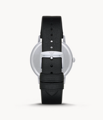 Emporio Armani Men’s Quartz Leather Strap Black Dial 41mm Watch AR11013