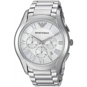 Emporio Armani Men’s Quartz Analog Stainless Steel Silver Dial 45mm Watch AR11081