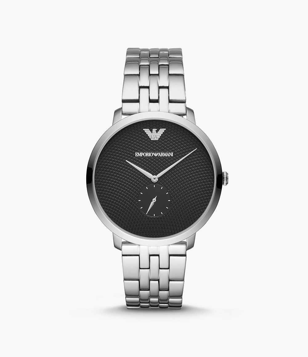Emporio Armani Men’s Quartz Stainless Steel Black Dial 46mm Watch AR11161