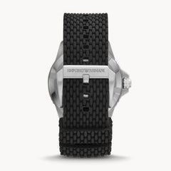 Emporio Armani Men’s Quartz Silicone Strap Black Dial 40mm Watch AR11341