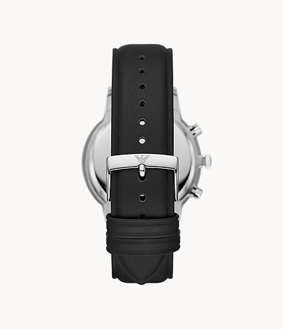 Emporio Armani Men’s Quartz Black Leather Strap Black Dial 43mm Watch AR11431